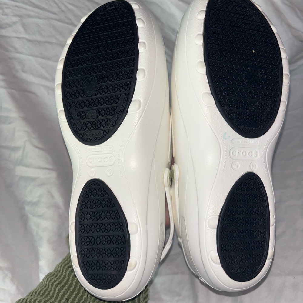 Crocs White Slip-On Clogs - Picture 2 of 5